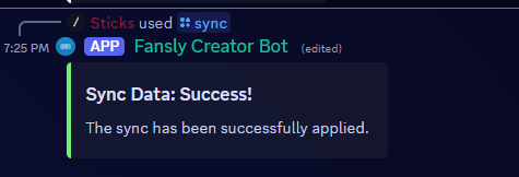 Sync Success