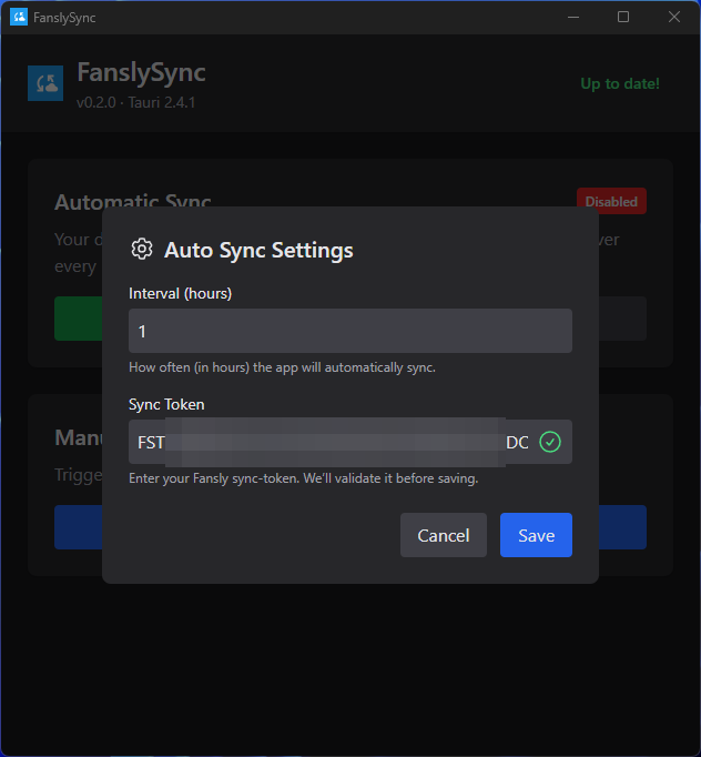 Paste Sync Key